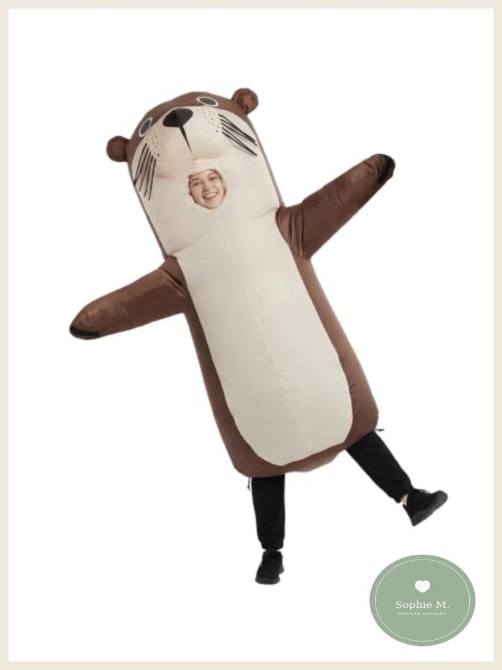 Inflatable Otter Costume Adult Blow Up Funny One Size Halloween Party Cosplay